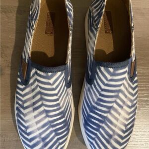 OLUKAI L Pehuea Pai Women’s Slip-On Sneaker Indigo Blue Arch Support SZ 8.5